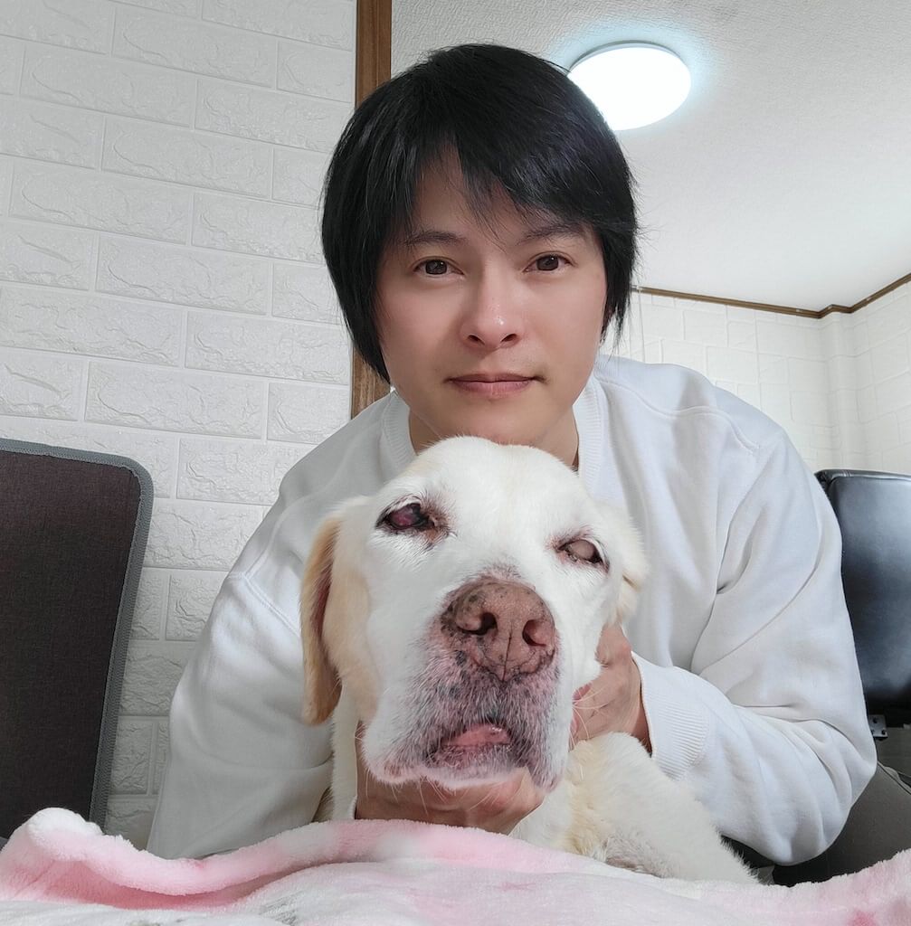 ラブラドールと飼い主