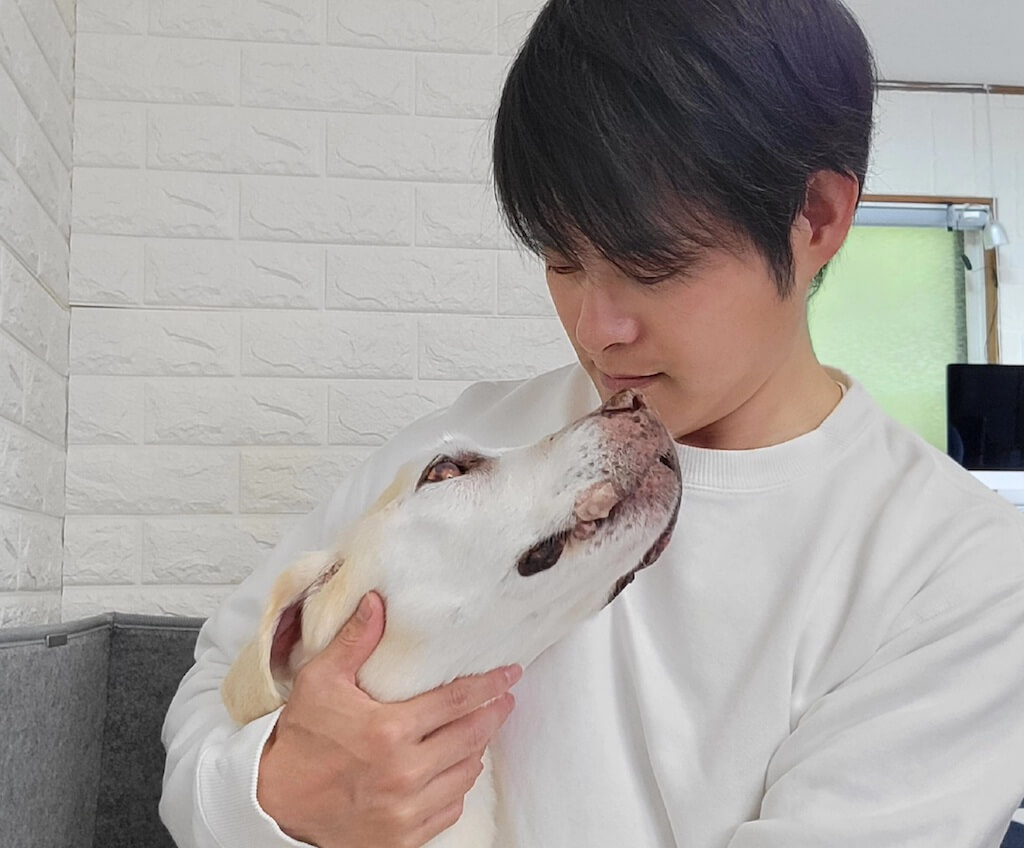 ラブラドールと飼い主