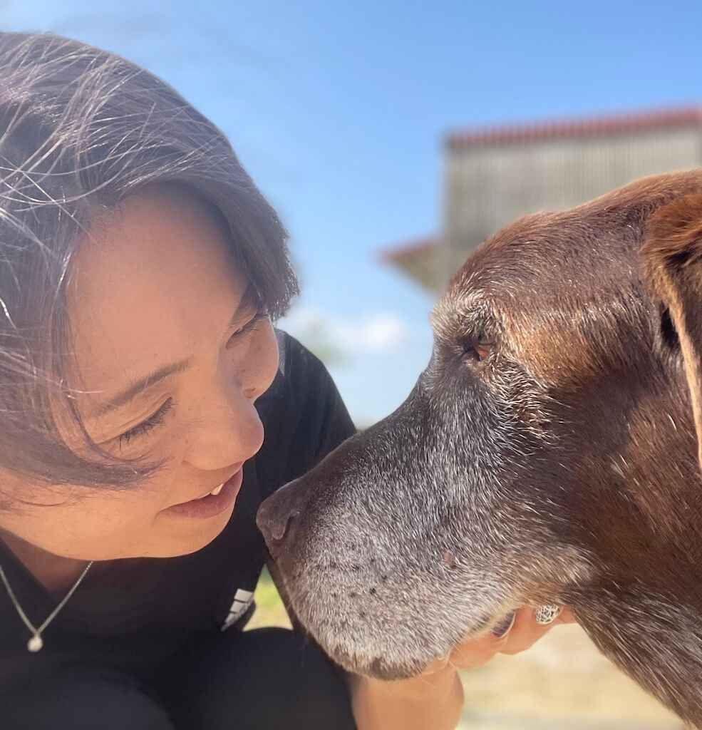 ラブラドールと家族